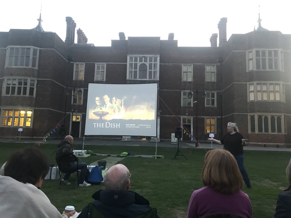 Me introducing a screening of The Dish at Charlton House in 2018